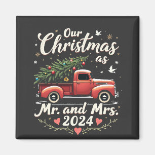 Unser Weihnachten als Herr und Frau 2024 passende Magnet