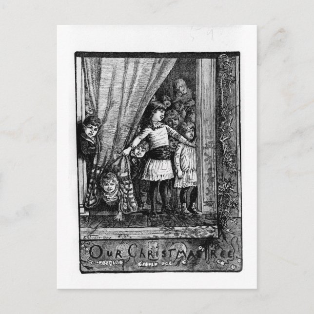 Unser Weihnachtsbaum Feiertagspostkarte (Vorderseite)