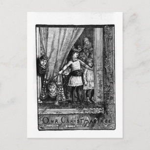 Unser Weihnachtsbaum Vintage Viktorianische Winter Feiertagspostkarte