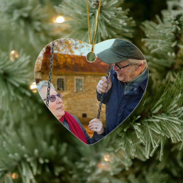 Unser Weihnachtsfest zum Jubiläum - Foto Keramik Ornament (Baum)