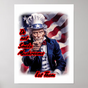 Unser weißer rot-blauer Onkel Sam gibt Ratschläge Poster