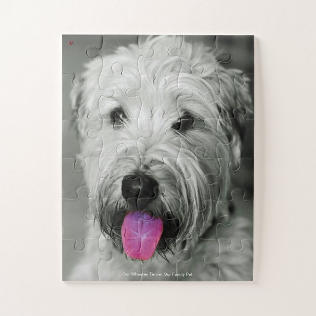 Unser "Wheaten Terrier" unser Haustier Puzzle (Vertikal)