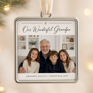 Unser wunderbarer Opa Personalisierte Enkelkinder Ornament Aus Metall
