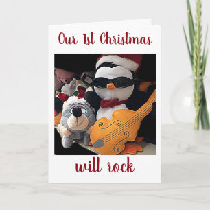UNSERE ***1. CHRISTMAS*** WIRD PENQUIN ROCK ROCKIN FEIERTAGSKARTE