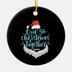 Unsere 5. Weihnachtsfamilie passt zusammen Keramik Ornament