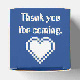Unsere 8-Bit Hearts in Blue Gour Box Geschenkschachtel