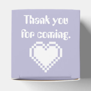Unsere 8-Bit Hearts in Lavender Bevorzugung Box Geschenkschachtel