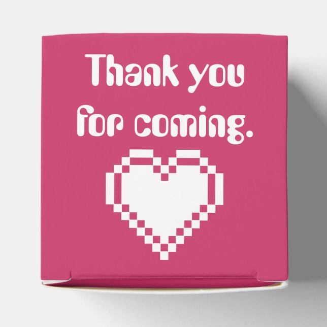 Unsere 8-Bit Hearts in Raspberry Gevor Box Geschenkschachtel (Oben)