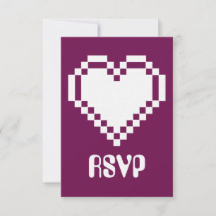 Unsere 8-Bit-Herz-Kreislauf-Karte RSVP Karte