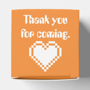 Unsere 8-Bit-Herzen in Orange Gevor Box Geschenkschachtel