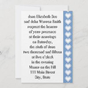 Unsere 8-Bit-Herzen in Periwinkle Einladung zur Ho