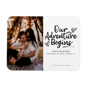 Unsere Abenteuer Beginnen Hochzeit Save The Date F Magnet