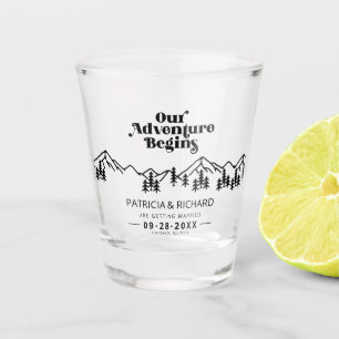 Unsere Abenteuer Beginnen Outdoor-Hochzeit Save Th Schnapsglas