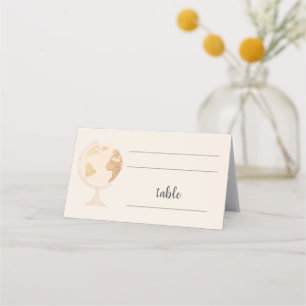 Unsere Adventure World Globe Map Travel Gold Weddi Platzkarte