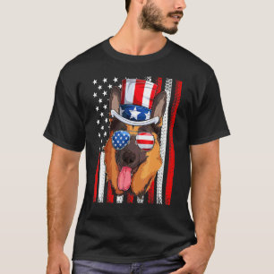 Unsere amerikanische Flagge Deutscher Schäferhund T-Shirt