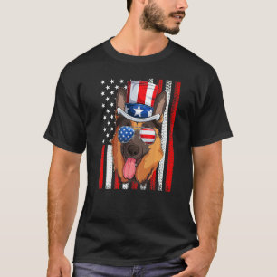 Unsere amerikanische Flagge Deutscher Schäferhund T-Shirt