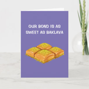 Unsere Anleihe ist so süß wie die Baklava-Jubiläum Dankeskarte