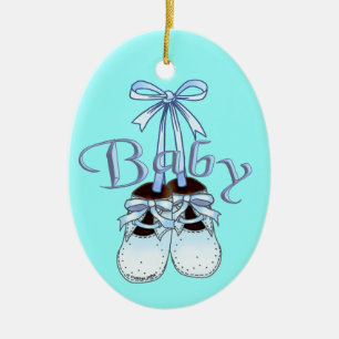 Unsere Baby Boy Shoes Keramik Ornament