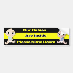 Unsere Babys sind nach innen! Autoaufkleber