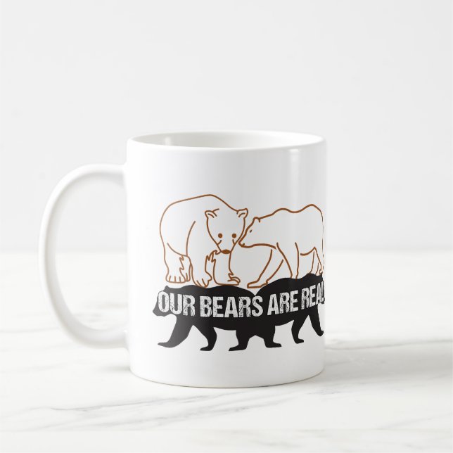 Unsere Bären sind echt.w Kaffeetasse (Links)
