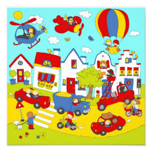 Unsere belebte Straße Fotodruck