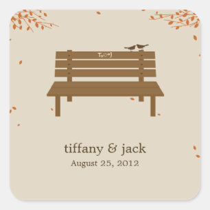 Unsere Bench-Gefallen-Sticker Quadratischer Aufkleber