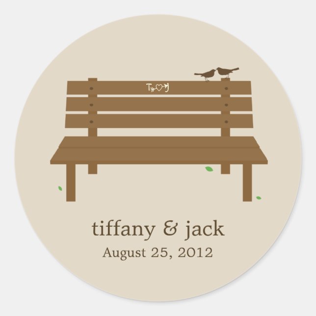 Unsere Bench-Gefallen-Sticker Runder Aufkleber (Vorderseite)