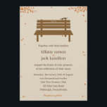 Unsere Bench Hochzeit im Herbst Einladung<br><div class="desc">So süß und unwiderstehlich romantisch,  wird diese einzigartige und skurrile Hochzeitskollektion Unsere Bank jeden Gast bei Ihrer Hochzeit bezaubern. Auf Wunsch können Sie eine benutzerdefinierte Farbe wählen. Matching Hochzeitsarbeit ist auch unter berryberrysweet.com verfügbar.</div>