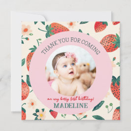 Unsere Berry Sweet Birthday Flat Danke Karte