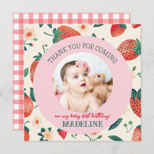 Unsere Berry Sweet Birthday Flat Danke Karte