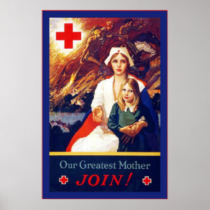 Unsere Beste Mutter ~ Vintage Krankenschwester ~ W Poster