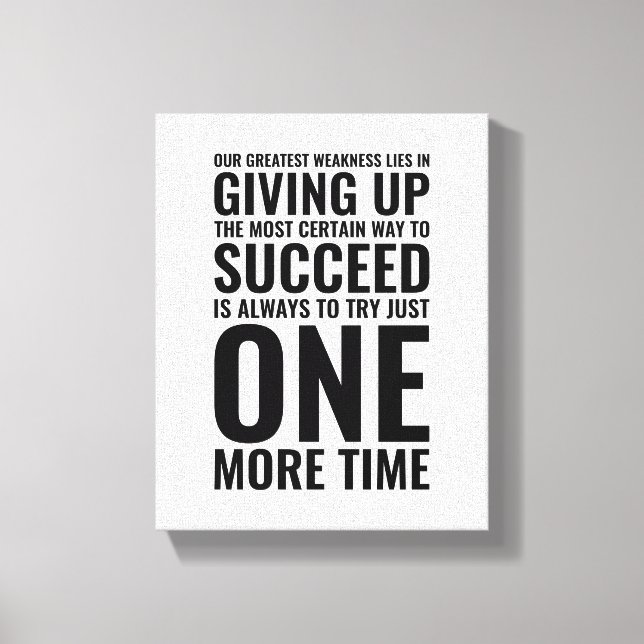 Unsere bestste Schwäche | Motivierend Angebot Leinwanddruck (Vorderseite)