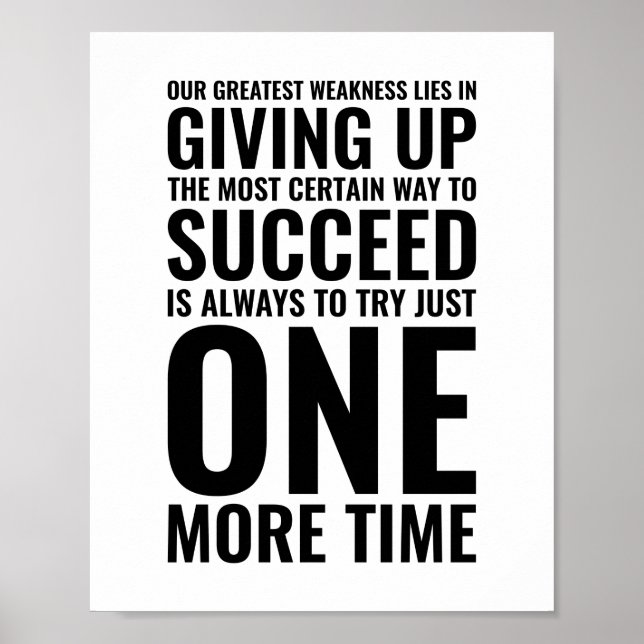 Unsere bestste Schwäche | Motivierend Angebot Poster (Vorne)