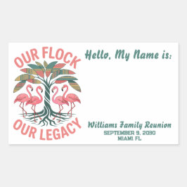 Unsere bewährte Wiedersehen für die Familie Rechteckiger Aufkleber