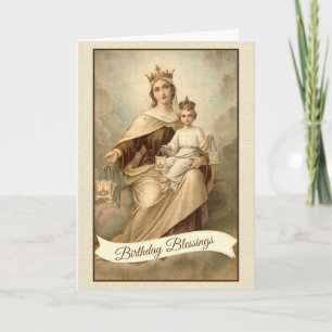 Unsere Dame am Karmel Geburtstag Karte