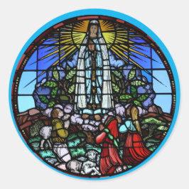 Unsere Dame aus Guadalupe, gestanzter Glasumschlag Runder Aufkleber