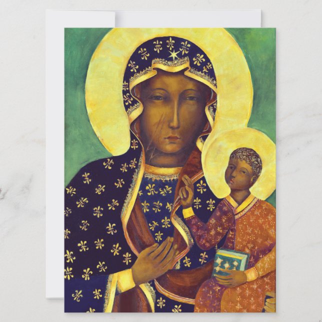 Unsere Dame Czestochowa Black Madonna Poland Icon Karte (Vorderseite)