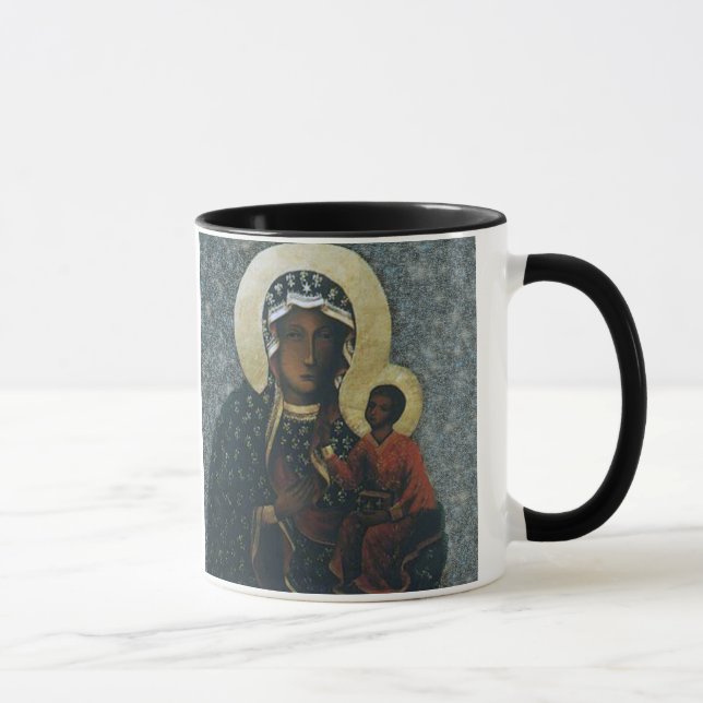Unsere Dame Czestochowa Devotional Bildes, Tasse (Rechts)