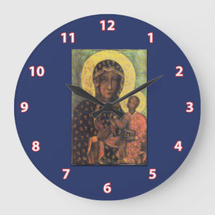 Unsere Dame Czestochowa Große Wanduhr