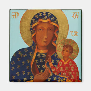 Unsere Dame Czestochowa / Schwarzes Madonna Magnet