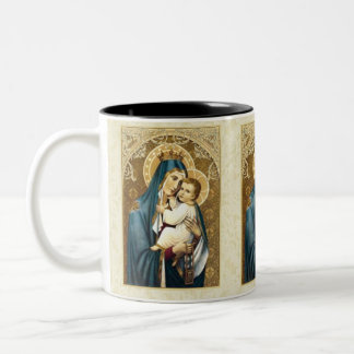 Unsere Dame das Karmel-Spitze-des Goldes Zweifarbige Tasse