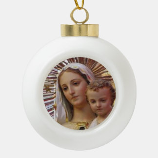 Unsere Dame das Karmel-Weihnachtsder verzierung Keramik Kugel-Ornament