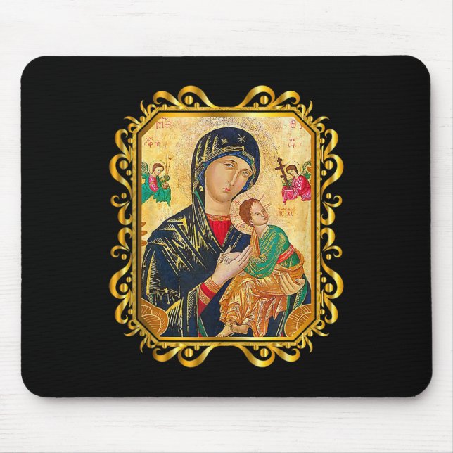 Unsere Dame der ewigen Hilfe, gesegnete Mutter Mar Mousepad (Vorne)