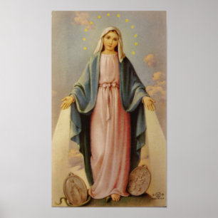 Unsere Dame der Rosenkranzen Jungfrau Mary Poster