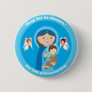 Unsere Dame der unaufhörlichen Hilfe Button