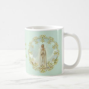 Unsere Dame des Fatima-Goldspitze-Kranzes Kaffeetasse