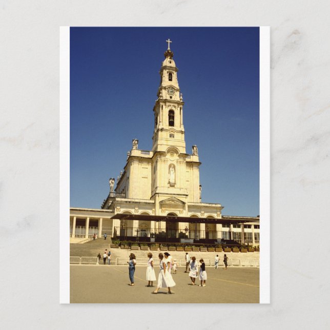 Unsere Dame des Fatima-Schreins, Lissabon Portugal Postkarte (Vorderseite)