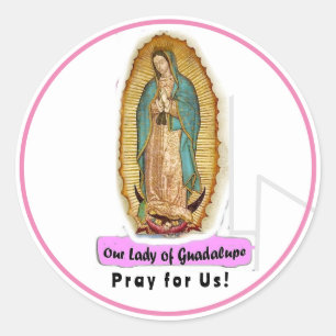 Unsere Dame des Guadalupe-Sticker Runder Aufkleber