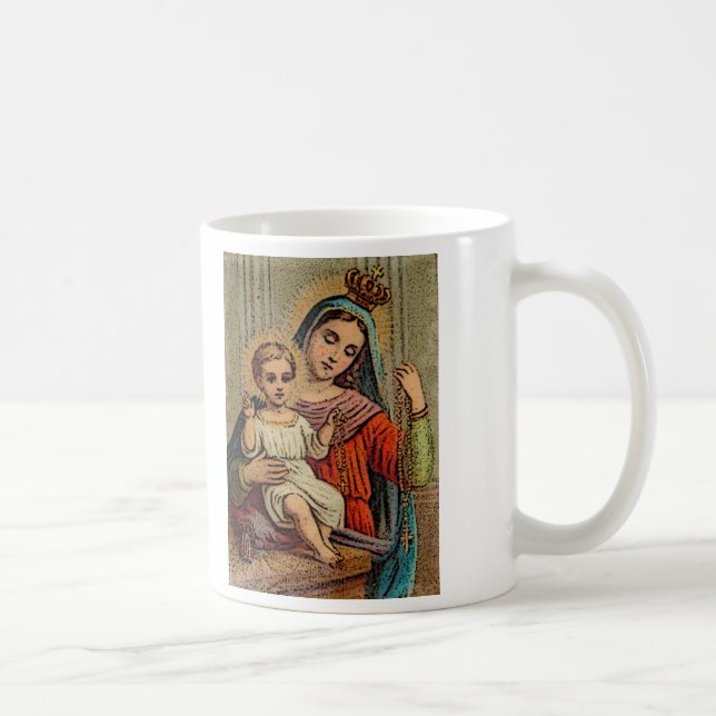 Unsere Dame des heiligsten Rosenbeetes Kaffeetasse (Rechts)