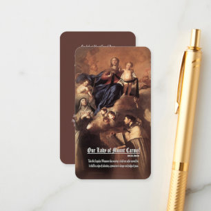 Unsere Dame des Karmel-Gebets Begleitkarte